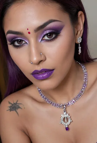 (high-quality facial detail:1.3), Indian sexy beautiful girl, (blue eyes:1.3), ((bimbo makeup, intense saturated glossy purple lipstick:1.2)), (Indian face:1.9), ((makeup:1.8), long blue eyelashes, olive eyeshadow with glitter), (lips:1.2), open mouth, saliva, in a transparent tight-fitting sequined dress, (pink-purple areoles are visible, nipples with piercings), an exquisite necklace and gold bracelets, (purple anus stretched around dildo), mid ejaculation, (penetration), she has long hair tied up in a bun, (purple pussy:1.7), nipple ringsnipple, (purple puffy anus:1.5), nipple ringsnipple rings, pussy view, slit pussy, slender long legs with a high waist, fishnet stockings, green stilettos, seductive grins, dark skin., (cum in mouth:1.3), (heavy pussy piercing:1.7), There is a lot of cum on the pubic area of the anus (high-quality facial detail:1.3), Indian sexy beautiful girl, (blue eyes:1.3), ((bimbo makeup, intense saturated glossy purple lipstick:1.2)), (Indian face:1.9), ((makeup:1.8), long blue eyelashes, olive eyeshadow with glitter), (lips:1.2), open mouth, saliva, in a transparent tight-fitting sequined dress, (pink-purple areoles are visible, nipples with piercings), an exquisite necklace and gold bracelets, (purple anus stretched around dildo), mid ejaculation, (penetration), she has long hair tied up in a bun, (purple pussy:1.7), nipple ringsnipple, (purple puffy anus:1.5), nipple ringsnipple rings, pussy view, slit pussy, slender long legs with a high waist, fishnet stockings, green stilettos, seductive grins, dark skin., (cum in mouth:1.3), (heavy pussy piercing:1.7), There is a lot of cum on the pubic area of the anus