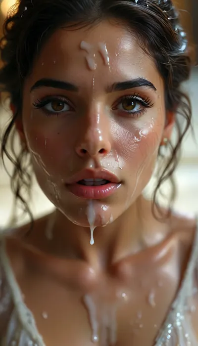 30 year old female bahranian queen, covered in thick white realistic cum, sexy expression, woman, cum, on, face, <lora:MJ52:.3>, <lora:BUT_SDXL_SHS:1.6>, <lora:add-detail-xl:.7>, <lora:CinematicStyle_v1:2>, <lora:JustCum:1.5>