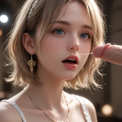 dick in 19 year olds mouth up to balls with no shaft ahowong, sperm drooling out of the side of her mouth