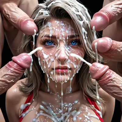 Full body shot, realistic photo, Hot chubby wife, dirty blonde hair, blue eyes, large natural breasts, bukkake party, 100 guy BUKKAKE, 20 dicks around her, (closed mouth:1.4), (cum covered face:1.8), (cum covered tits:1.8), cum all over face, big thick cocks, <lora:cum_in_eye_deepmind:.8>, bukkake, <lora:MS_Real_XL_Bukkake:.8>, but, <lora:BUT_SDXL_SHS:.8>, <lora:kelly_two:.8>, facialized, superfacialized, <lora:facialized:.8>