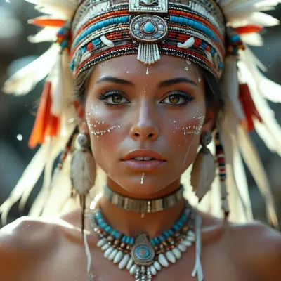 30 year old female Aztec queen with tribal jewels, covered in thick white realistic cum, sexy expression, woman, cum, on, face, <lora:MJ52:.3>, <lora:BUT_SDXL_SHS:1.3>, <lora:add-detail-xl:.7>, <lora:CinematicStyle_v1:2>, <lora:JustCum:1.6>