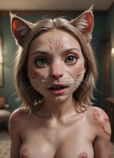 dred vi, <lora:lactation_XL_0_:2>, <lora:Modern_MakeUp_XL_v0_1:1.6>, <lora:Art_Of_Lips_PONY_XL_By_UOC:1.1>, <lora:Realistic_Feline_Hybrids:.6>