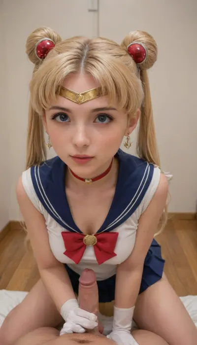 18 years blond girl in livingroom, Cosplay Sailor moon., moon_a_xl, double, bun, twintails, long, twin, tails, blonde, parted, bangs, circlet, jewelry, earrings, choker, sailor, senshi, uniform, red, bow, white, gloves, elbow, blue, skirt, <lora:セーラームーン Sailor Moon  (Pretty Soldier Sailor Moon)_XL:.8>, wxpippper, <lora:piperXL:.8>, flashing tits, orgasmic face, daddy fuck her Doggystyle, most orgasmic face, skirtlift, <lora:skirtlift_xl:.8>, dggy, girl, pov, penis, <lora:dggy:.8>, <lora:Wet_Makeup__Runny_Mascara-000006:.8>
