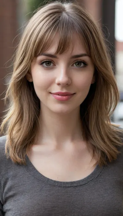 35 yo girl, very flirty pose, sideview, ((girl next door)), pretty, natural beauty, medium breasts, ((cute tall tall tall tall but average appearance:1.3)), ((cute tall tall tall tall)), ((pale skintone:1.2)), ((little bit chubby:1.4)), very flirty smile, showing teeth, ((unkempt hair)), ((straight hair:1.3)), ((symmetrical hair:1.5)), ((perfect fringe hair:1.5)), ((light brown bright hair)), ((very cute tall tall tall tall average youthful face:1.5)), outside, photorealistic, ((perfect composition)), ((perfect contrast:1.5)), ((perfectly balanced exposure:1.5)), ((perfect focus:1.5)), ((extremely realistic detailed lighting:1.5)), ((extremely realistic detailed shadows:1.5)), ((extremely detailed:1.3)), ((extremely high resolution:1.3)), ((16K UHD:1.5)), ((extremely realistic detailed skin texture:1.5)), ((extremely realistic detailed skinpores:1.5)), ((extremely realistic detailed face:1.5)), ((extremely realistic detailed eyes:1.5)), ((extremely realistic detailed hair:1.5)), focus on eyes, ((fully clothed:1.5)), random colored clothing, ((beautiful stylish clothing:1.5)), ((detailed clothing:1.5)), ((detailed environment:1.5)), Sweet_Sticky_xl-01, <lora:EnvyZoomSliderXL01:-1>, <lora:add-detail-xl:.5>, <lora:Sweet_Sticky_xl-01:.5>, <lora:neanderthal_last:.7>