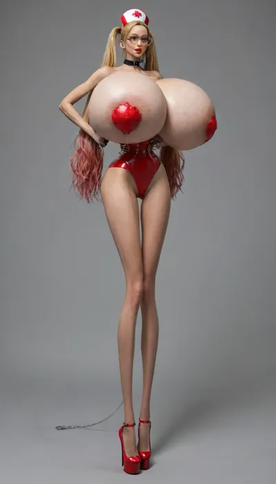 Oleana from Pokémon sexy with red hair, full body portrait, hair in high pigtails, 32k detailed beautymodel face, beauty model face, Insanely hot very busty very skinny blonde 19 year old girl, thin skinny body, ((((huge firm boobs:1.8)))), (excessive long legs:1.6), nurse, nurse otufit, nurse erotic outfit, latex, huge round breasts, decollete shoes with pointy toes, pink hair in high pigtails, blue electric lingerie, red vivid lingerie, massive round breast, (micro waist:1.7), (gigantic breasts:1.5), skinny body, chained, she is a slave, chains on wrists, small pelvis, small ass, blonde hair, Laboutine flat shoes with thin heels, Laboutin flat shoes with pointytoe, long long legs, nude, naked, red shiny vibrant lipstick, freckles, eyeglasses, black chocker on neck, decollete stiletto shoes, pointy toe shoes, thin long legs, hourglass figure, (((pointy toe shoes))), office, blue mini skirt, stockings, fake bunny ears, lingerie, (((excessive long shinbone))), erotic lingerie, blouse, pissing herself, (((lactating:1.5))), background classroom, posing super erotic, posing slutty, cum on face, cum on hair, cum on body, cum on lips, sokate, harness, garter, straps, cupless, bra, <lora:Microwaist_XL_v01:2>, <lora:sokate:.5>, <lora:Harness_Straps_sdxl:.5>, <lora:ThePitXL:2>, <lora:style_lora_realis:2>