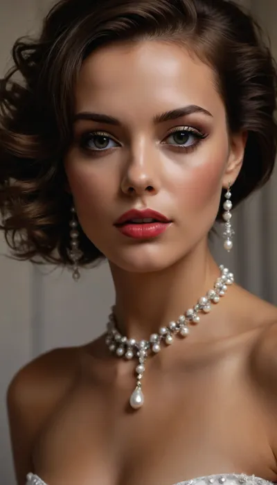 Tatiana@gudii
David Downton and Pavel Guzenko paint in oil a beautiful brunette, transparent black kimano studded with white pearls, abstract erotic art granq sfumato, modern, retro style, digital art and