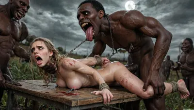 ((crying alot:1.215)), (12 men jerking off on her:1.4), ((old man fucking her from behind:1.5)), public exposure, (princess Elsa), college woman, (upskirt), (no panties), (big fake tits), (round breasts), bus, sitting, legs spread, buttplug, stockings, black coat, High, Resolution, More, Details, 8K, chained nipple ring, chained, in bdsm dungeon, side view, shot from below, carry fuck, anal sex, interracial, (hyper size difference:1.12), (big black cock:1.4), large black male, tattoos, gold watch, cameras, filming, gigantic penis, gigantic cock, (anal), (vaginal), orgasm, ripped outfit, (gangbang), (triple_penetration), (full_blush), colors, (nipples), (medium_breasts), ruined black makeup, runny makeup, eyelashes, exhausted ecstatic expression, open mouth, painful, starring into the camera, ((Hyper realistic)), (ultra HD image), 8k, super high quality, super high resolution, extremely detailed, perfect face, perfect eyes, ((crying alot:1.65)), extremely shy, 1 girl, 8 old men, ((view from the side)), ((brutal sex:1.3)), ((extremely rough pounding)), ((forceful)), (in a bloody field after a battle, white full moon in the sky:1.4), (man is choking her from behind:1.2), ((hogtied, bound with large chains, tied to a torture table:1.18)), ((((12 giant african muscular men:1.4)), (opening wide her little mouth:1.5), (interracial sex), ((anal fuck 1.5)), (hyper massive cock:1.2), of the beast is to big for her little mouth, impossible fit in mouth, looking up, (trying to fit in her mouth the massive cock:1.24), (Tears:2), (bukkake:1.24), (handjob:1.12), above view, cum in mouth, cum on forehead, cum on cheeks, porn photoshoot, (huge dick:1.12), (creamy deep deepthroat:1.24), (extreme oral sex:1.4), (huge massive white dick:1.24), (cum), (hands holding hair), (huge dick:1.4), (bukakke), (cum in face, cum on body), (covered in cum), ((tears:2)), large hyper muscular fat old men, (double anal sex), swollen white veiny cocks, (double anal penetration:1.4), hardcore double penetration, proper physics, big white cocks, muscular white old men double anal gangbang)), (forceful penetrations), extremely graphic, beautiful hands, massive cum in ass, anatomically correct, (eyes wide open in horror:1.72), (wide mouth spreader:1.8), (pleading expression:1.56), (terrified:1.48), (crying:1.48), (fear and panic:1.56), (pulled nipple clamps:1.4), (anal spit roast:1.12), (large massive cock in mouth:1.12), deep anal penetration, (very high view:1.12), (detail Hermione Granger:1.32), (detail Hermione Granger face:1.16), <lora:LCMTurboMix_Euler_A_fix:2>, <lora:detailed_notrigger:2>, <lora:photorealistic_portrait_notrigger:2>, <lora:JuggerCineXL2:2>, <lora:CinematicStyle_v1:2>