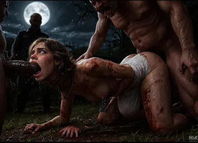 UHD, 8k wallpaper, (maximum quality:1.5), (ultra high resolution:1.7), (masterpiece:1.5), (full body view), award winning photo, (Extreme:1.45), (insanely detailed:1.24), (realism:1.24), (realistic:1.7), (hdr:1.4), hyper-detailed realistic body, hyper-detailed realistic face, (warm ambient light:.5), (dark shadows:1.4), (inside torture chamber), Princess Merida disney princess very skinny body, 18 years old, gigantic penis, gigantic cock, interracial, (anal), (vaginal), orgasm, ripped outfit, (gangbang), (triple_penetration), (full_blush), colors, (nipples), (medium_breasts), ruined black makeup, runny makeup, (big brown eyes), eyelashes, exhausted ecstatic expression, open mouth, painful, starring into the camera, ((Hyper realistic)), (ultra HD image), 8k, super high quality, super high resolution, extremely detailed, perfect face, perfect eyes, ((crying alot:1.65)), extremely shy, 1 girl, 8 old men, ((old man fucking her from behind:1.5)), ((view from the side)), ((brutal sex:1.3)), ((extremely rough pounding)), ((forceful)), (in a bloody field after a battle, white full moon in the sky:1.4), (man is choking her from behind:1.6), ((hogtied, bound with large chains, tied to a torture table:1.18)), ((((12 giant african muscular men:1.4)), (opening wide her little mouth:1.5), (interracial sex), ((anal fuck 1.5)), (deepthroat:1.5), ((visible huge bulge deep down throat:1.6)), ((view from the side)), ((brutal sex:1.3)), ((extremely rough pounding:1)), ((forceful)), spitroast, wide eyes, throat bulge, puffy cheeks, (large cock in mouth:1.12), screaming, shocked, tearful, deep anal penetration, Uber realistic, ultra detailed, masterpiece, arched back, detailxl, 35mm photograph, film, professional, 4k, 1 girl, 8 old men, hdr, photographic, ultra realistic, ultra high details, back light, (wide front view from below:1), (dynamic pose), best quality, with large muscular old men, gargantuan old men cocks, anal sex expansion, large hyper muscular old men men, ((tears:2)), large hyper muscular fat old men, (double anal sex), swollen white veiny cocks, (double anal penetration:1.4), hardcore double penetration, proper physics, big white cocks, muscular white old men double anal gangbang)), (forceful penetrations), extremely graphic, shocked expression, beautiful hands, massive cum in ass, (eyes wide open in horror:1.72), (wide mouth spreader:1.8), (pleading expression:1.56), (terrified:1.48), (crying:1.165), (fear and panic:1.56), (pulled nipple clamps:1.4), (anal spit roast:1.24), (large massive cock in mouth:1.12), deep anal penetration, (very high view:1.12), (detail Hermione Granger:1.32), (detail Hermione Granger face:1.16), (inside sadistic torture, gangbang van), anatomically correct, <lora:detailed_notrigger:2>, <lora:LCMTurboMix_Euler_A_fix:2>, <lora:dark:2>, <lora:photorealistic_portrait_notrigger:2>, <lora:JuggerCineXL2:2>