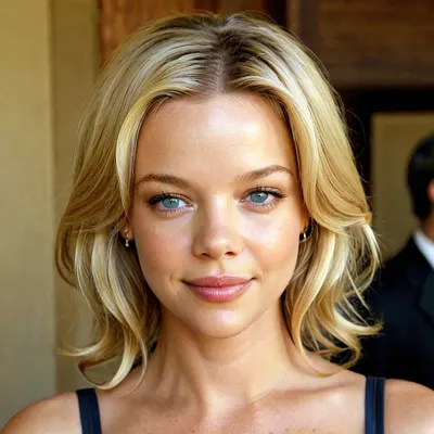 blonde, 22 years old woman, (amy smart look a like), big smile, california girl, Eyes, Her eyes are frequently highlighted as one of her most striking features, fans and critics often describe them as "beautiful" and expressive.
Hair, She is well-known for her naturally blonde hair.
Face Shape & Structure, Her facial structure has led to comparisons with other celebrities like Sharon Stone or Rachel Zoe. Some observers note a slightly more mature aesthetic in recent years, with discussions regarding her natural aging process.
General Aesthetic, Her appearance is typically associated with a "cute, " "adorable, " and "wholesome" vibe, 4ng3l, supermodel, face, big, lips, <lora:SDXL_BetterFaces-LoRA_v1:.8>, <lora:Beautify-Supermodel-SDXL:.8>
