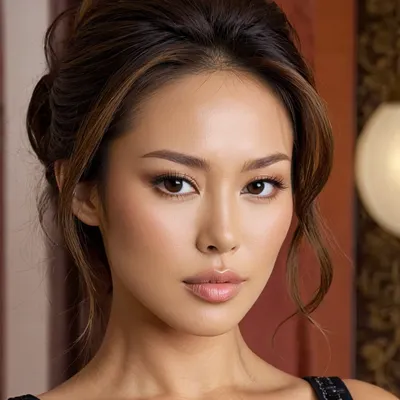 brunette, ((Sabrina Sato)), look a like, japanese beauty, Expressive Eyes, A striking and expressive gaze is one of her most notable features. Defined Cheekbones, She has well-defined cheekbones, which contribute to a structured facial contour. Defined Facial Contour, Her facial contour is well-marked and proportionate, which helps maintain a youthful and defined appearance. 4ng3l, face, <lora:SDXL_BetterFaces-LoRA_v1:.8>