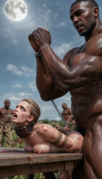 ((crying alot:1.215)), (12 men jerking off on her:1.4), ((old man fucking her from behind:1.5)), public exposure, (princess Elsa), college woman, (upskirt), (no panties), (big fake tits), (round breasts), bus, sitting, legs spread, buttplug, stockings, black coat, High, Resolution, More, Details, 8K, chained nipple ring, chained, in bdsm dungeon, side view, shot from below, carry fuck, anal sex, interracial, (hyper size difference:1.12), (big black cock:1.4), large black male, tattoos, gold watch, cameras, filming, gigantic penis, gigantic cock, (anal), (vaginal), orgasm, ripped outfit, (gangbang), (triple_penetration), (full_blush), colors, (nipples), (medium_breasts), ruined black makeup, runny makeup, eyelashes, exhausted ecstatic expression, open mouth, painful, starring into the camera, ((Hyper realistic)), (ultra HD image), 8k, super high quality, super high resolution, extremely detailed, perfect face, perfect eyes, ((crying alot:1.65)), extremely shy, 1 girl, 8 old men, ((view from the side)), ((brutal sex:1.3)), ((extremely rough pounding)), ((forceful)), (in a bloody field after a battle, white full moon in the sky:1.4), (man is choking her from behind:1.2), ((hogtied, bound with large chains, tied to a torture table:1.18)), ((((12 giant african muscular men:1.4)), (opening wide her little mouth:1.5), (interracial sex), ((anal fuck 1.5)), (hyper massive cock:1.2), of the beast is to big for her little mouth, impossible fit in mouth, looking up, (trying to fit in her mouth the massive cock:1.24), (Tears:2), (bukkake:1.24), (handjob:1.12), above view, cum in mouth, cum on forehead, cum on cheeks, porn photoshoot, (huge dick:1.12), (creamy deep deepthroat:1.24), (extreme oral sex:1.4), (huge massive white dick:1.24), (cum), (hands holding hair), (huge dick:1.4), (bukakke), (cum in face, cum on body), (covered in cum), ((tears:2)), large hyper muscular fat old men, (double anal sex), swollen white veiny cocks, (double anal penetration:1.4), hardcore double penetration, proper physics, big white cocks, muscular white old men double anal gangbang)), (forceful penetrations), ((gangbang_rape, doubleanal_rape, arms_behind_head, nsfw:1.24)), ((hogtied, bound with large chains, tied to a torture van:1.18)), (Torture, defiling, sadism:1.12), extremely graphic, anatomically correct, (eyes wide open in horror:1.72), (wide mouth spreader:1.8), (pleading expression:1.56), (terrified:1.48), (crying:1.48), (fear and panic:1.56), (pulled nipple clamps:1.4), (anal spit roast:1.12), (large massive cock in mouth:1.12), deep anal penetration, (very high view:1.12), (detail Hermione Granger:1.32), (detail Hermione Granger face:1.16), <lora:LCMTurboMix_Euler_A_fix:2>, <lora:detailed_notrigger:2>, <lora:photorealistic_portrait_notrigger:2>, <lora:JuggerCineXL2:2>, <lora:CinematicStyle_v1:2>