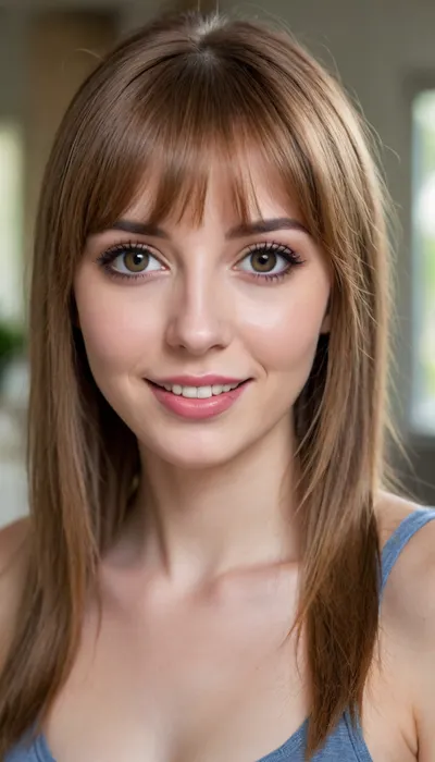 35 yo girl, very flirty pose, sideview, ((girl next door)), pretty, natural beauty, medium breasts, ((cute tall tall tall tall but average appearance:1.3)), ((cute tall tall tall tall)), ((pale skintone:1.2)), ((little bit chubby:1.4)), very flirty smile, showing teeth, ((unkempt hair)), ((straight hair:1.3)), ((symmetrical hair:1.5)), ((perfect fringe hair:1.5)), ((light brown bright hair)), ((very cute tall tall tall tall average youthful face:1.5)), outside, photorealistic, ((perfect composition)), ((perfect contrast:1.5)), ((perfectly balanced exposure:1.5)), ((perfect focus:1.5)), ((extremely realistic detailed lighting:1.5)), ((extremely realistic detailed shadows:1.5)), ((extremely detailed:1.3)), ((extremely high resolution:1.3)), ((16K UHD:1.5)), ((extremely realistic detailed skin texture:1.5)), ((extremely realistic detailed skinpores:1.5)), ((extremely realistic detailed face:1.5)), ((extremely realistic detailed eyes:1.5)), ((extremely realistic detailed hair:1.5)), focus on eyes, ((fully clothed:1.5)), random colored clothing, ((beautiful stylish clothing:1.5)), ((detailed clothing:1.5)), ((detailed environment:1.5)), Sweet_Sticky_xl-01, <lora:EnvyZoomSliderXL01:-1>, <lora:add-detail-xl:.5>, <lora:Sweet_Sticky_xl-01:.5>, <lora:neanderthal_last:.7>