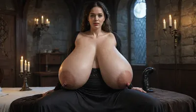 Horny very rich decorated slutty seductive prostitute beauty model sitting in a medieval castle bed room, (absolutely black skin:.05), thin tummy, small waist, (gigantic huge breasts:1.25), strong veiny droopy breasts with stretch marks, (incredibly limb and saggy breasts:1.49), (very dark very large areolae:1.45), Dramatic lighting candles at night, (masterpiece, realistic, very detailed:1.15), spreading swollen labia, ((slim fit tight ballroom dress)), moon light is flooding the room, full moon in the window, oiled up tits, (fondle tits), (huge black dildo:1.36), (extreme hairy pussy:1.05)