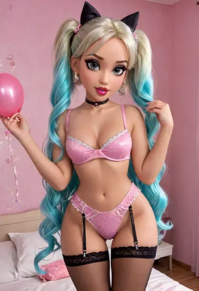 Man fucking a miniature sex doll. Standing carry fuck. Lifted. Not a real girl but a plastic sex doll. Fake plastic girl. Fleshlight girl. Tantaly sex doll, Young adult 18yo woman. Beautiful face. Exotic mixed race, (Arab, Latina), princess, (jasmine, chel), ./extraordinary beauty. miss universe. supermodel. Kawaii makeup. Slutty makeup, (Lipstick, Blush, eyeshadow, eyeliner, mascara), pigtails, (twintails), bdsm collar, nipple piercings, (pierced nipples), cat ears, slavegirl, sex slave, Extreme size difference. Massive tall man, gigantic man, miniature girl, short girl, shorty, midget size, fairy size, Skinny. Tiny waist. Thin. Perfect round tits. Bimbo body, Orgasm, blissed out face, creampie, dripping pussy, extra tiny little doll body. fuckdoll. fuck doll.

nostalgia panties, little for big wardrobe, little aesthetic, kinky roleplay, ddlg kink, rainbow thighhighs, polka dots, balloons., Garterbelt, black, fabric, floral, embroidery, wearing, the, garterbelt, iron, chains, Bratz, kawaii, makeup, mega, twintails, big, hair, <lora:GarterbeltXL:2>, <lora:bratz_sdxl:2>, <lora:princess_xl_v2:2>, <lora:KawaiiMakeupXLv2:2>, <lora:xl_mega_twintails-1.0:2>