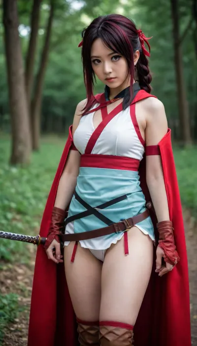 Cosplay Aoi Kanzaki, (Demon Slayer), hentai vagina e peitos