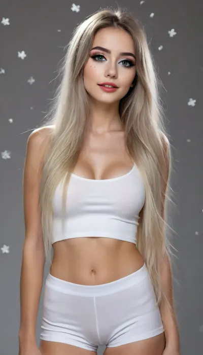 cute girl 18 years old, (petite fit body:1.4), (full view), (skinny), (big space eyes:1.4), white hair, (((big long eyelashes))), (petite fit thighs:1.3), (cute medium breasts:1.3), (((perky nipples, mini nipples))), (tiny nipples:1.2), (cute face:1.4), (simple makeup), (universe background with big stars), (thin), (long hair style:1.5), (straight hair:1.7), (big round white eyes:1.5), (side view:1.5), (maximum photo quality:1.4), (ultra realistic photo:1.4), (maximum realistic photo:1.4), (maximum resolution:1.4), kilian, eng, style, page, Translated with DeepL.com, (free version), LaDy_01, but, <lora:Kilian Eng Style:.5>, <lora:ALisa_Selezneva_V5:1.2>, <lora:LaDy_01-000004:2>, <lora:BUT_SDXL_SHS:1.5>