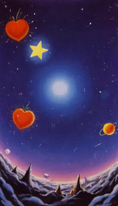 fantastic, many stars, moons, galaxies, space, comets, retrofiturism, crimson hearts, 8k, UHD, retro, deep blue background, VintageMagStyle, poster, <lora:SDXL-VintageMagStyle-Lora:.7>, <lora:Old_Sci-fi-SDXL:.8>, <lora:Soviet-poster:1.4>, style, of, kachanov, soviet, cartoon, <lora:kachanov_style:.8>