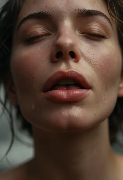 A highly detailed, close-up portrait of a 25 years old woman, her face filled with joy and concentration. She is sucking on the glans on the penis, and the suction causes her cheeks to cave inward due to the pressure in her mouth. The image focuses on the intricate details of her face, capturing the texture of her skin and the vivid clarity of her eyes. The glans is visible but blurred, and the gentle inward pull of her cheeks is highlighted, creating a sense of intimacy and realism. The portrait is high-resolution and hyper-realistic, emphasizing the serene and joyful expression on her face as she engages with the glans, ultra-sharp details, realistic skin texture, refined contrast, 8k detail, authentic facial expression, clean composition, (maximum photo quality:1.4), (maximum resolution:1.5), delicate face, closed eyes, (perfect lit pussy:1.4), wet body monsoon rain, cloudy, smoke, atmospheric, clouds, fog, <lora:DetailedEyes_V3:.7>, <lora:Cloudy_Style:.1>, <lora:MJ52:.4>, <lora:Portrait_perfection:1.3>