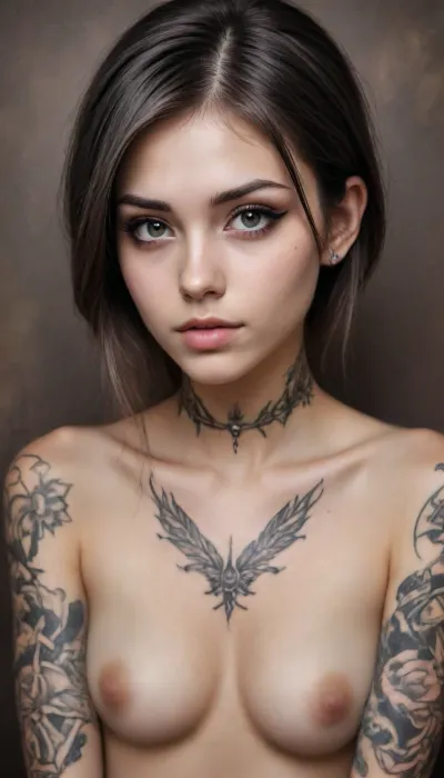 Beautiful anime girl, (((charcoal sketch))), (((charcoal drawing))), (((very petite girl))), (((turns to face the viewer))), (((oiled skin))), (((skinny))), naked, female, charcoal, art, <lora:female_charcoal_art:.8>