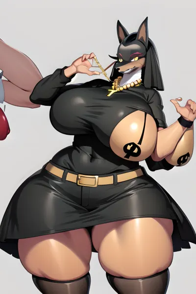 The woman's eyes were a deep shade of yellow, and her makeup was flawless. Her furry animal nose was perfectly symmetrical, and her high-resolution picture showed off her smooth picture. Her police background added to the overall quality of her