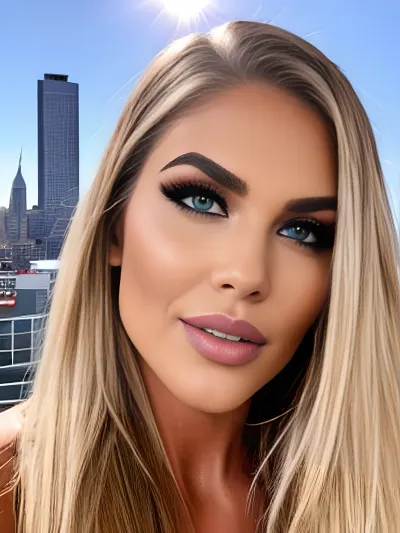 Una hermosa chica con pestañas largas, ojos perfectos, y características simétricas fue representado en una imagen detallada. Tenía una cara de ángel y una cintura delgada, haciéndolo parecer como si siempre estuviera sonriendo. Sus labios estaban perfectamente moldeados y su piel