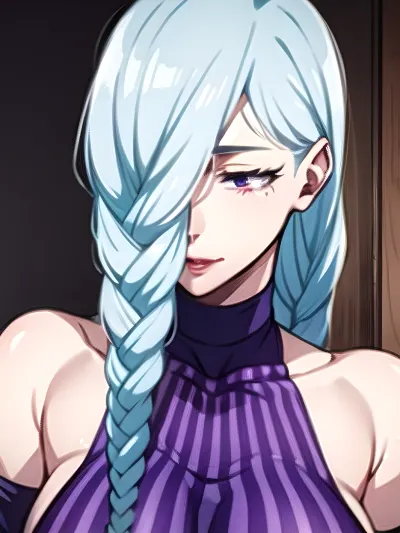 美梅是一个美丽的女孩,长着黑色的头发和大漂亮的胸部. 她有完美的眼睛,完美的嘴唇和完美的鼻子。 她的照片被装饰品和花纹覆盖。 她有很高的分辨度,高的定义,普通的