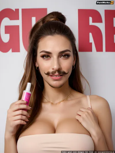 The AI generated porn picture of a girl with mega-boobs and a huge bust is called "New Beauty" and it features a super-enormous chiaroscuro lighting effect. The girl has a very large chest, which is visible