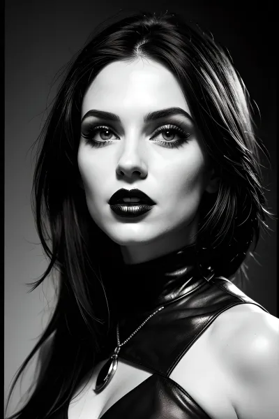 The woman, a goth vampire pop art enthusiast, was taking a picture of herself in front of her computer when she heard a knock at the door. It was her neighbor, who had come to borrow some sugar. She quickly covered herself with