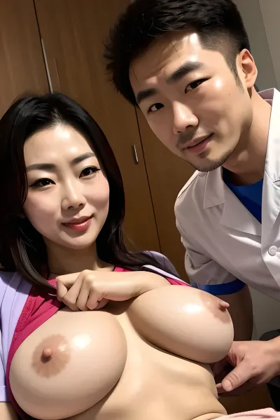 The nurse was caught in the act of having sex with multiple elderly Asian women, who were covered in sweat and cum. They loved it