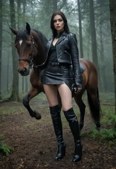 A Femboy with jet-black hair and perfect body was walking through the forest when they noticed a trap set up for them. They quickly realized that it was an intricately detailed trap set up by someone who knew what they were doing. The woman