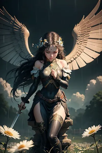 Once upon a time, there was a girl named Lily who loved to draw. She spent hours in her room, creating beautiful pictures with her pencil and paper. One day, while she was drawing a picture of an angel, she heard a strange noise