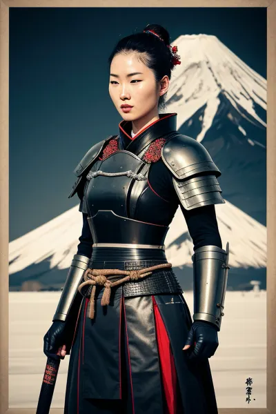In a world where AI and humans coexist, a woman named Yumi owned an advanced samurai cat in armor. The cat was equipped with state-of-the-art technology that allowed it to move and fight like a real warrior. One