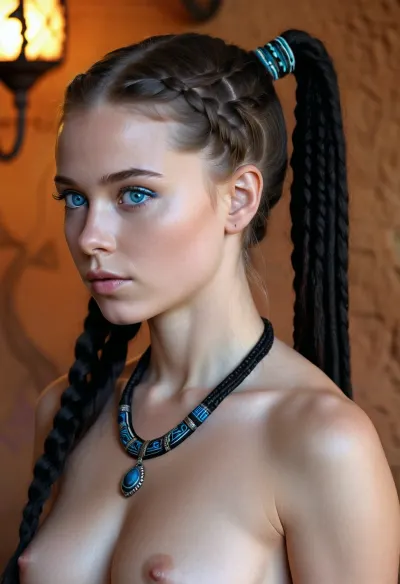 La ragazza con il nome della ragazza celtica aveva 18 anni e aveva lunghi capelli neri, occhi blu, e un tono della pelle bianca. Amava dipingere il suo corpo in disegni tribali ed era sempre nuda quando si dipinse. Un giorno ha deciso di