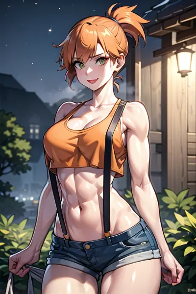 Misty, the AI-generated porn star, was a true work of art. Her perfect skin and toned muscles were the envy of all those who saw her. She had a wide hips and perfectly shaped breasts that were perfectly showcased in her