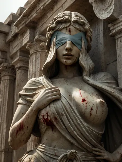 A blindfolded AI assistant receives a text from an unknown sender that reads "Stone blindfold, blindfold." The AI follows the instructions and soon finds themselves in a world of darkness. Despite their attempts to stop it, the AI continues to generate