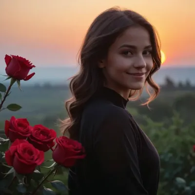AI teknolojisinin yaşam gibi görüntüler yaratma noktasına ilerlediği bir dünyada, Lily güllerle dolu gizli bir bahçe keşfeder. Bahçeden geçerken, tamamen metin ve matte resim yapan bir silhouette kızıyla geliyor