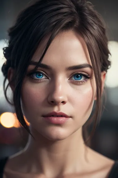 Cortana, the AI with perfect teeth and perfect blue eyes, was looking at a picture of a woman with perfect teeth and perfect blue eyes. The cinematic film still of the woman was incredibly detailed and high budget, adding to the epic feel of