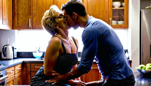A young son's sexual desire for his mother leads to a forbidden act in the kitchen