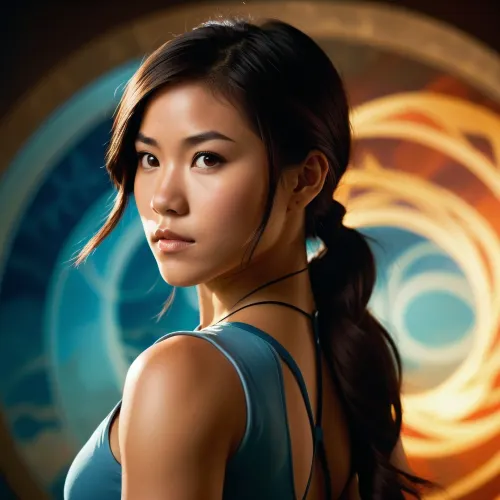 Korra, a young Asian woman in her early twenties, was a master of her craft. She had an uncanny ability to create stunning artwork with just a few strokes of her brush. Her eyes were always focused on the canvas, and