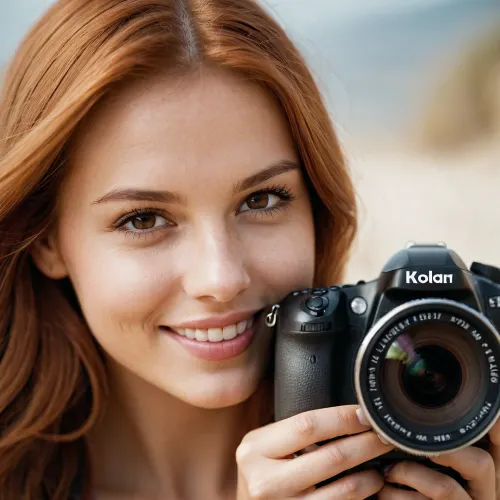 score_9, score_8_up, score_7_up, score_6_up, rmsns, closeup portrait of cute 30yo girl, natural readhead, photographing with SLR camera, looking at viewer with a playful yet competitive grin, wide-angle view, highly detailed, high budget, photorealistic, candid camera, color graded cinematic, imperfections, natural, shallow dof, natural light, 35mm photograph, film, professional, 4k, Depth of field F2. Rule of Thirds Composition