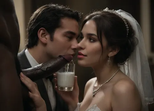 A multicultural wedding night: a blend of love, laughter, and bbc cum