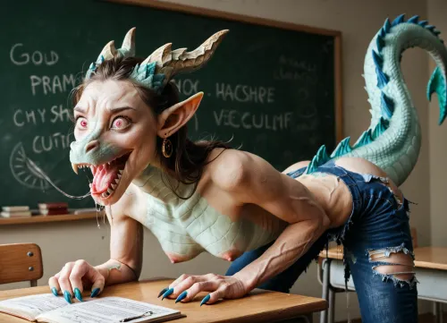 4k photo, masterpiece, good lighting, photorealistic, (in a classroom), (a scared nude, ((vascular veiny body), (detailed cursed bulging veins texture), (skinny pale woman))), (dragon curse:1.2), (dragon eyes), (realistic dragon fangs:1.13), 1, with claws, dragon eyes, pointed ears, (very torn clothes), (drooling saliva:1.2), (slender dragon tail tearing through her pants), (dripping pussy), <lora:SG2:.8>, from, behind, anthro, feral, <lora:SDXL_Human_Male_Furry_Female:.8> 4k photo, masterpiece, good lighting, photorealistic, (in a classroom), (a scared nude, ((vascular veiny body), (detailed cursed bulging veins texture), (skinny pale woman))), (dragon curse:1.2), (dragon eyes), (realistic dragon fangs:1.13), 1, with claws, dragon eyes, pointed ears, (very torn clothes), (drooling saliva:1.2), (slender dragon tail tearing through her pants), (dripping pussy), <lora:SG2:.8>, from, behind, anthro, feral, <lora:SDXL_Human_Male_Furry_Female:.8>
