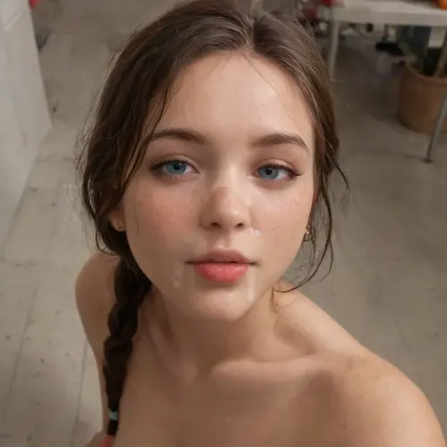 penetration from vegetable, full body view, whole body in frame, walking in an supermarket isle with vegetables, pushing an cucumber into her pussy or ass, moaning from the cucumber in her pussy, shy 18 year old girl, youthful face, third Asian, third Latina, third European, mixed race, adorable, slim body, slapped buttocks, slapped on face, beautiful innocent big blue eyes, light freckles, submissive, face, big round athletic ass, half open eyes, shy, blushing, sensual, long dark blond hair, one loose braid, luscious sensual lips, red lipsticks, black eyeliner, waist, hourglass figure, natural lighting, soft cozy lighting, intimate lighting, ultra detailed, highly detailed, masterpiece, cute, clean face, <lora:Facials:1>