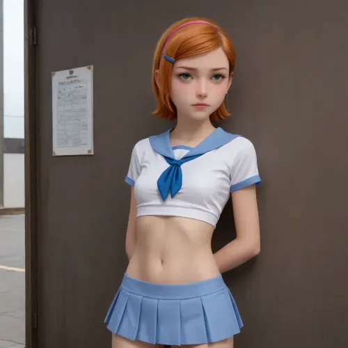 Gwen tennyson from ben10 in school uniform Leaning against wall sexy, gwen, tennyson, (/Ben10), /, (ultra, HD, quality, details), bright, orange, (green, eyes), <lora:Gwen Tennyson (Ben10) - XL SCXL V1.0:.8>, microskirt, extremely, skirt, <lora:MicroSkirt_XL:.8>, <lora:278488_training_data:.8>, houjousatoko, short, hair, blonde, purple, eyes, hairband, large, breasts, <lora:houjousatokoXL1:.8>, flat, chested, <lora:flat_chested_v3.5:.8>