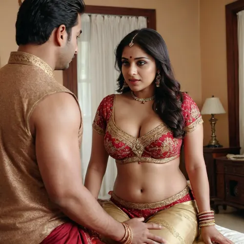 A nice indian married lady fucking a guy. The lady has huge tits and ass