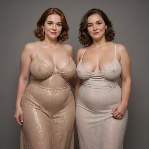masterpiece, sleeveless spaghetti strap maxidress, braless, at a party with two women in the background, tilted forward, posing for a arousing photo, obese, fat, ssbbw, 70 year old, (gilf), casual clothes, sexy, blushing, seduced, aroused, huge hanging heavy sagging breast, sagging, pokies, erect nipples, big hips, thick thighs, elegant, auburn, (clothed), submissive, dominated, lewd, obscene, extra slutty, hourglass figure, green eyes, fupa
