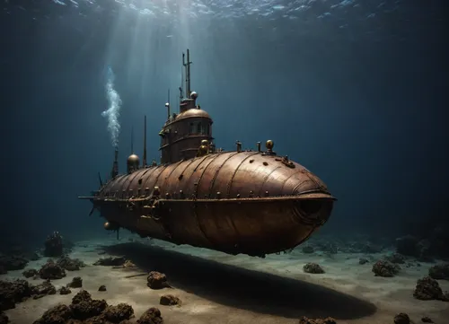 xs-4d-space, ocean, fantasy, steampunk pirates submarine, under the sea, outdoors, photography, <lora:xs_4d:.5>, <lora:PelagicBlackwater768_1-5plus_autotags:.8>