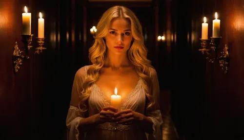 stunning beautiful gorgeous sexy young victorian woman, 18 years old, long blond hair, wearing a semi- transparent sexy nightgown, deep cleavage, in the, (((dark hallway))), of the mansion, (((she has the only candle in her hand))), that lights her way, Beautiful detailed face, (perfect eyes:1.1), (perfect skin:1.1), (perfect big breasts:1.1), (perfect body:1.1), (perfect hands:1.1), (perfect finger:1.1), (perfect fingernails:1.1), Photorealistic, RAW, analog, best quality, 8k, HD, DSLR, Fujifilm XT3, film grain, award winning, <lora:289505_training_data:.8>