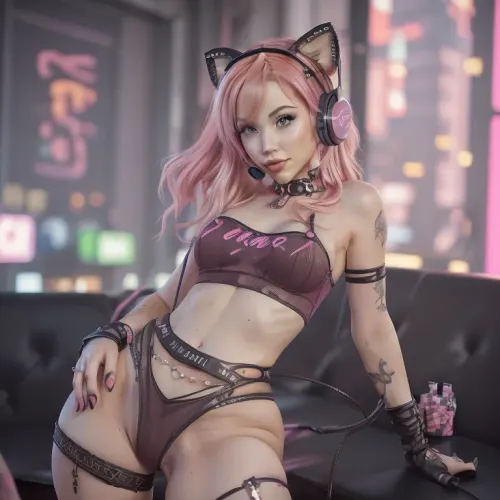 (((1camgirl 18 yo with pink hair in a sexy outfit with headphones and a cat ears))), ((she is in a room with poker card)), m4 sopmod ii girls frontline, oppai cyberpunk, seductive anime girl, perfect android girl, cyberpunk anime girl, artwork in the style of guweiz, female cyberpunk anime girl, trending at cgstation, trending on cgstation, fine details. girls frontline, from girls frontline, girls frontline universe, guweiz, cyberpunk femme fatale, nude, with pokies, no-one30, SkinPerfection_NegV15, (thin girl), (small breats, (small ass), lingerie, (freundliches lächeln), (cät pose)), <lora:pokies_9:.5>, <lora:No-one30:.2>