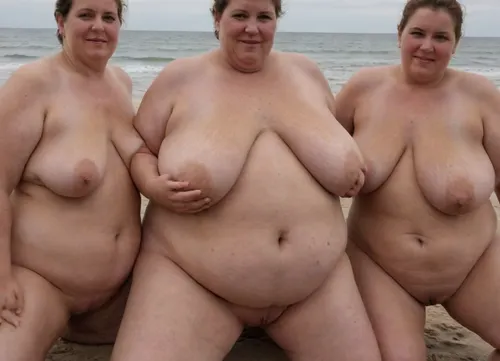 UHD. HD. Masterpiece. High quality. 8k. Three very fat, elderly women, overweight, having fun on the beach, megachubsdxl, morbidly, obese, sagging, breasts, stretch, marks, <lora:megachubsdxl_13:.8>, <lora:sagging-000015:.8>, <lora:stretch_marks:.8>